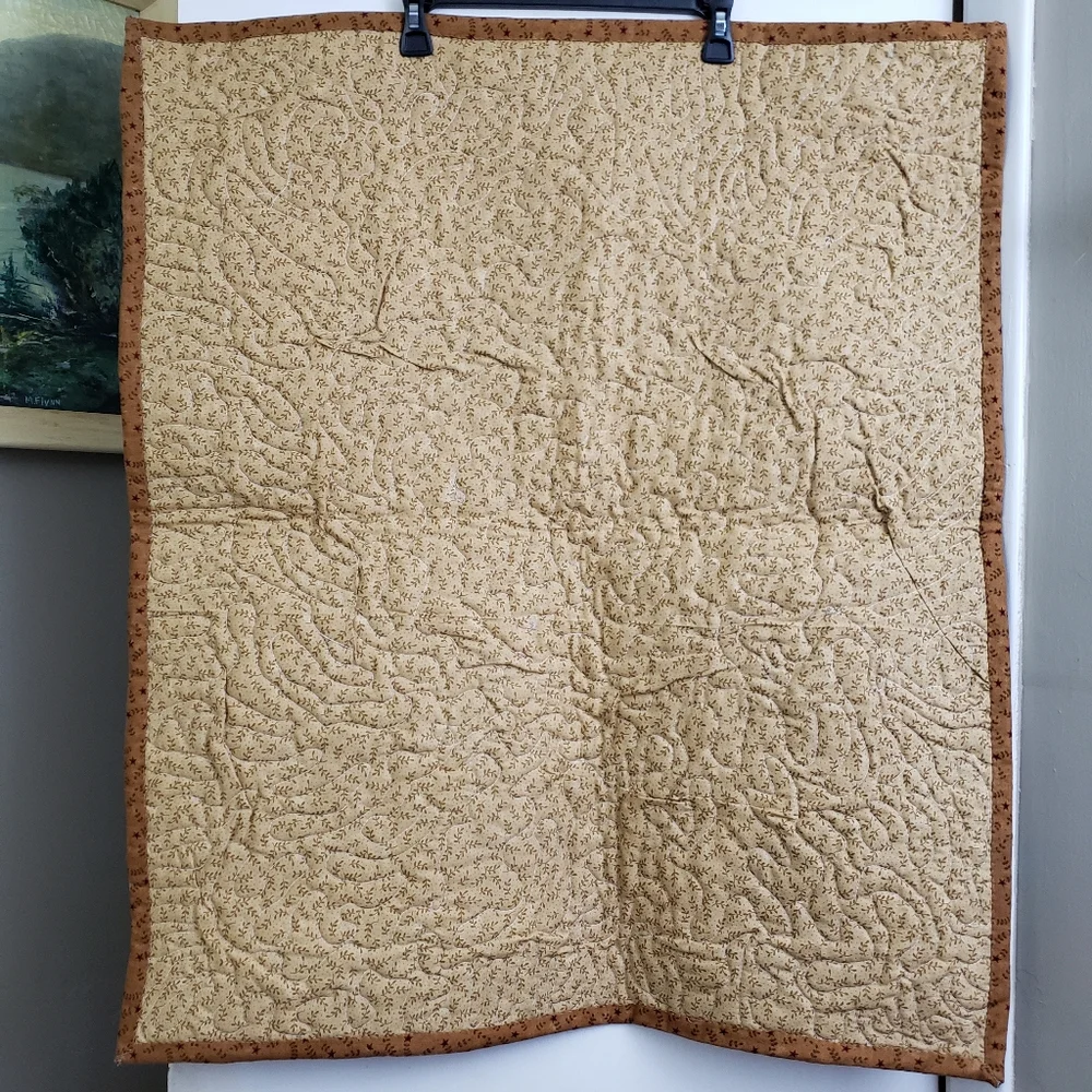 Country Christmas Throw/wallhanging handmade by me. Unique OOAK